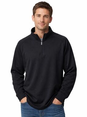 Van-Heusen Men's Black Quarter-Zip shirt